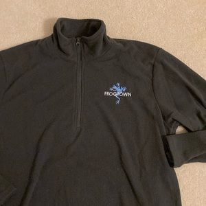 Men’s fleece black 1/4 zipper pullover.  Very lightweight but warm.